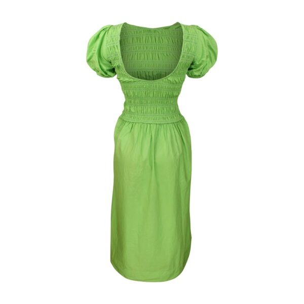 COS Synthetic Draped Ruched Olive Green Jersey Stretchy Dress
