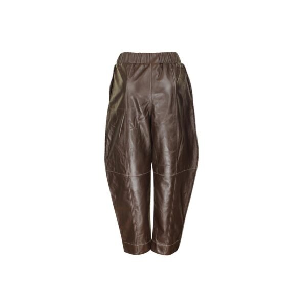 A New Day Women's High-Rise Faux Leather Tapered Ankle Pants Brown 8 -  ShopStyle