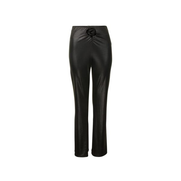 Midnight Black Faux Leather Leggings – Divine Lily Silhouette