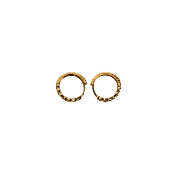 Retro 3 half moon studs earrings in 18k of gold plated – Raf Rossi Gold  Plated